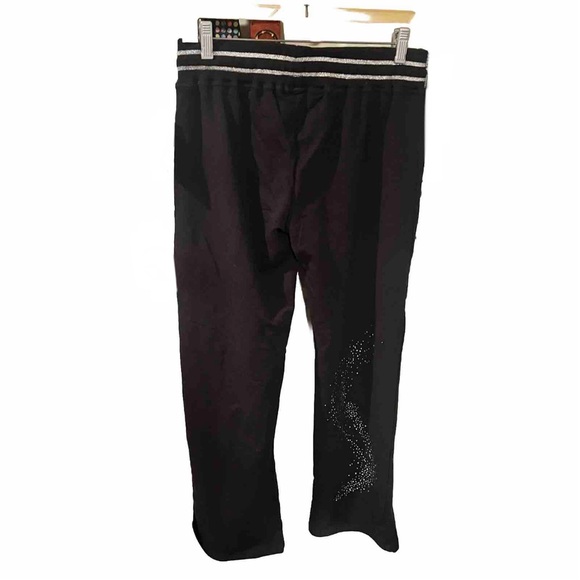 New Large Black BCBG 2-Piece Tracksuit Jacket + Track Pants Set MSRP $160 Y2K - Picture 2 of 5